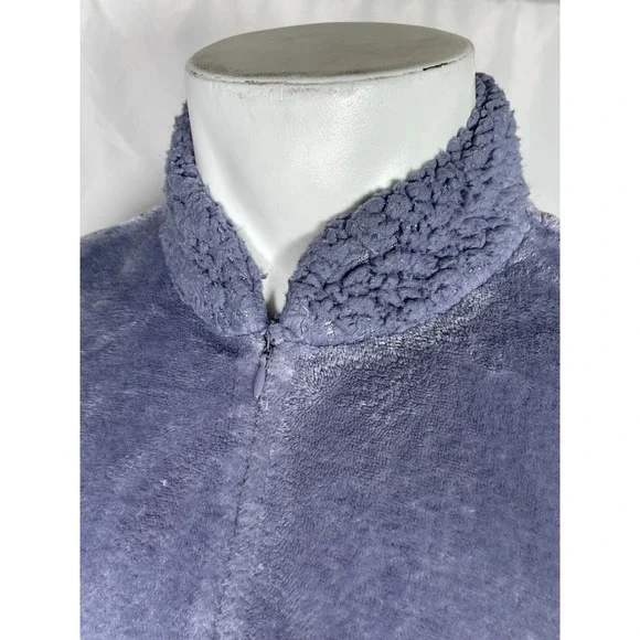 Natori Purple Plush Sherpa Zip Caftan Lounger Robe Women's XS - Picture 8 of 12